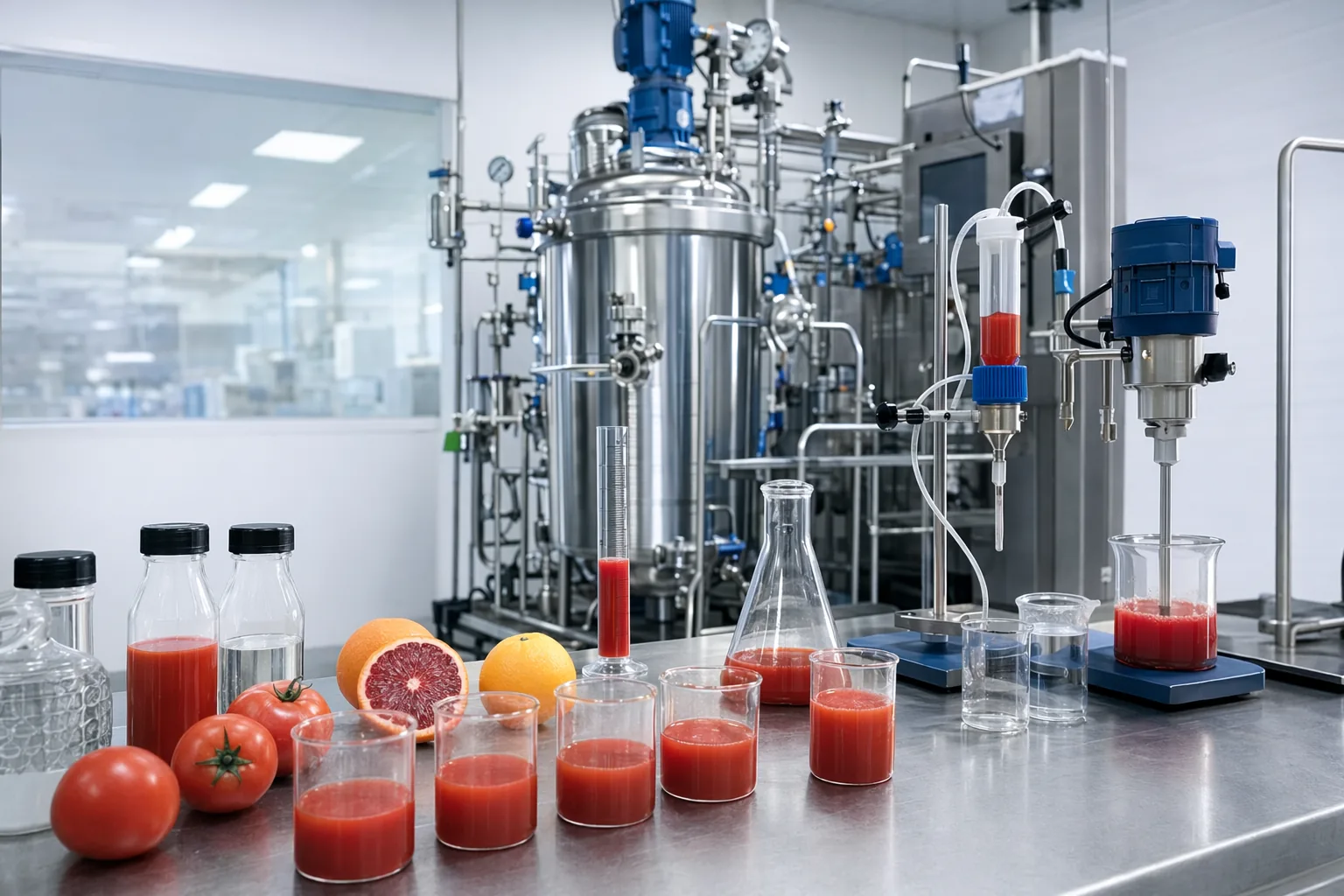 Pectin Methylesterase in Tomato Juice for Industrial Juice Processing